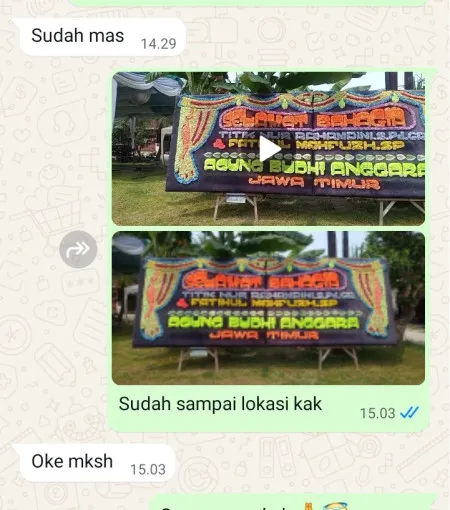 Pengiriman Papan Bunga Pepedan Moga